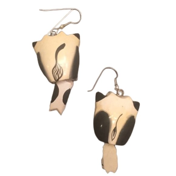 Vintage Cool Cow with Sunglasses Earrings - Picture 2 of 5